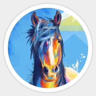 Horse Beauty - Colorful Portrait Sticker